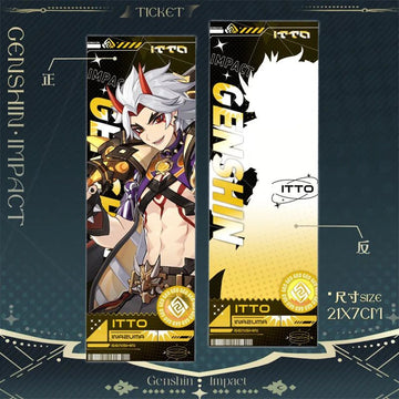 Genshin Impact Arataki Itto Laser Ticket Bookmark Card