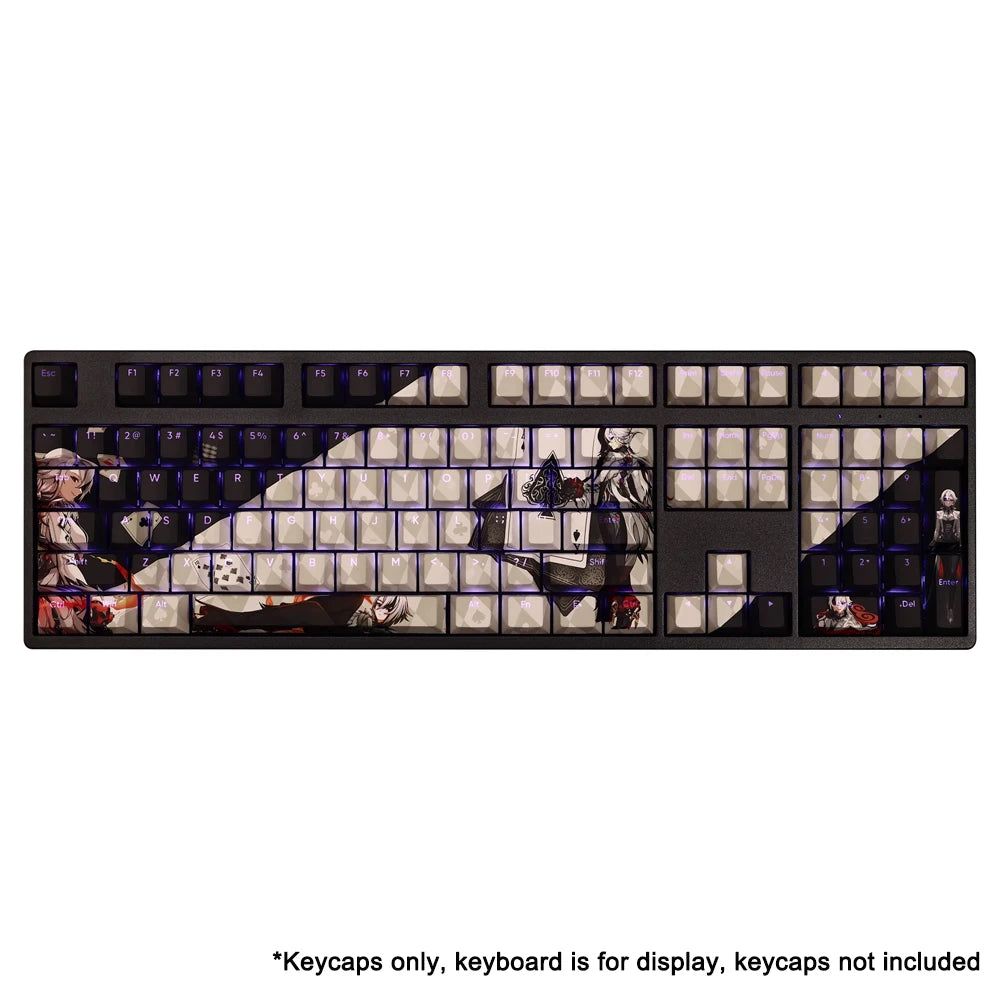 Genshin Impact Arlecchino Keycaps 108 Set Sublimation Cherry Profile