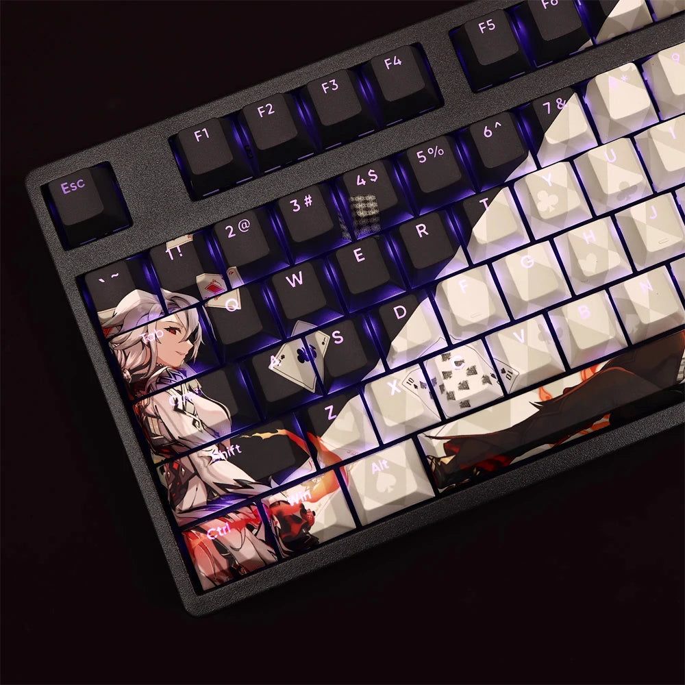 Genshin Impact Arlecchino Keycaps 108 Set Sublimation Cherry Profile