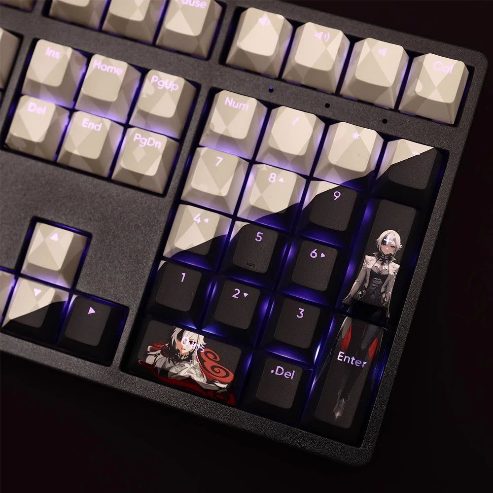 Genshin Impact Arlecchino Keycaps 108 Set Sublimation Cherry Profile