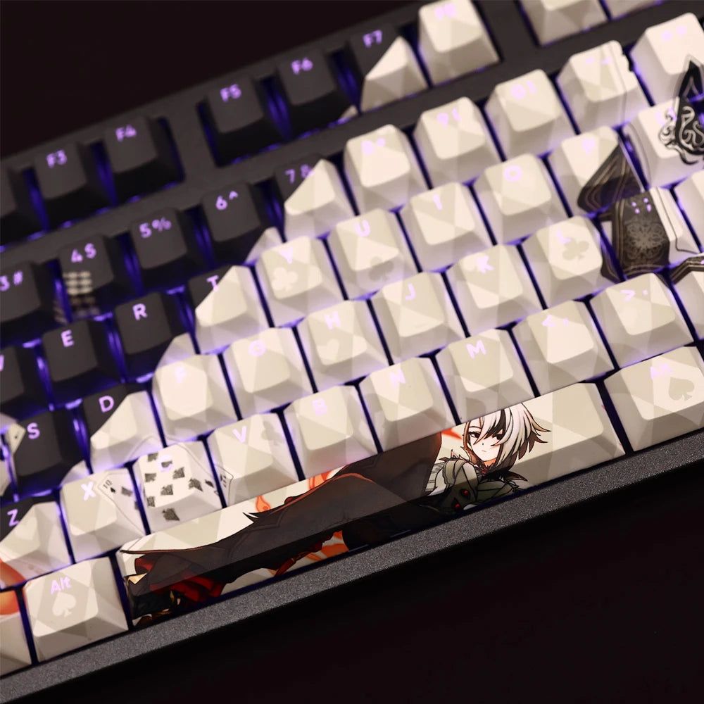 Genshin Impact Arlecchino Keycaps 108 Set Sublimation Cherry Profile