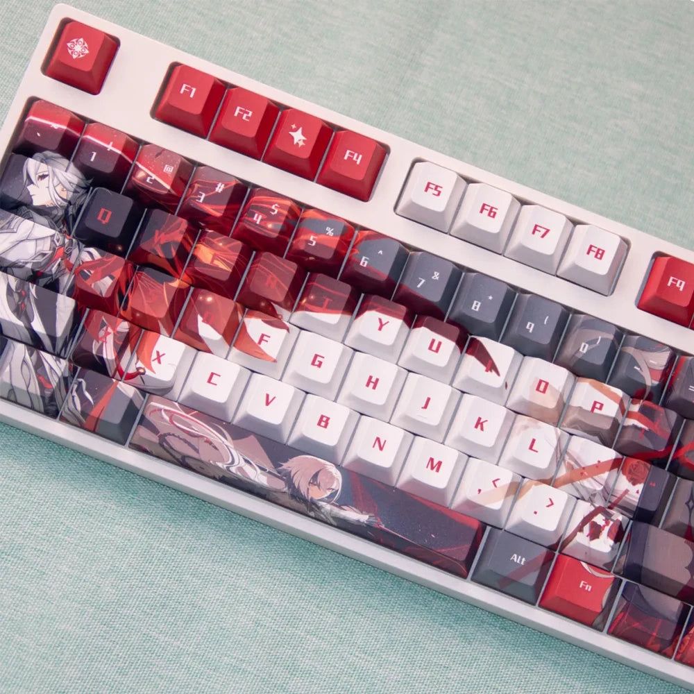 Genshin Impact Arlecchino keycaps 130 Set Sublimation Cherry Profile