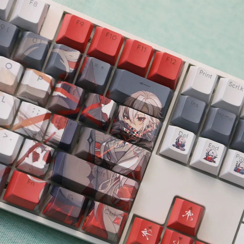 Genshin Impact Arlecchino keycaps 130 Set Sublimation Cherry Profile