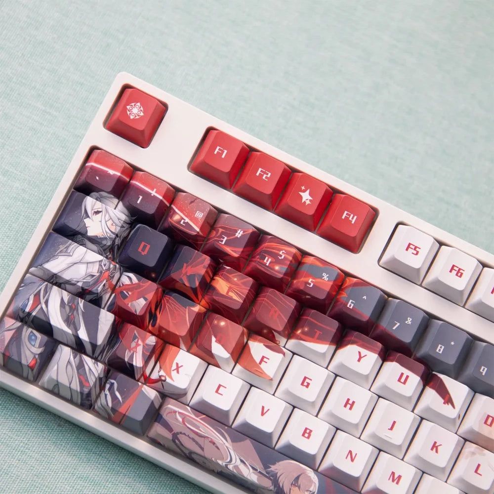 Genshin Impact Arlecchino keycaps 130 Set Sublimation Cherry Profile