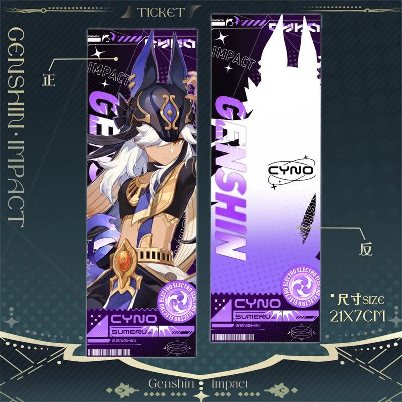 Genshin Impact Cyno Laser Ticket Bookmark Card