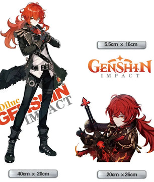 Genshin Impact Diluc Anime PC Case Sticker