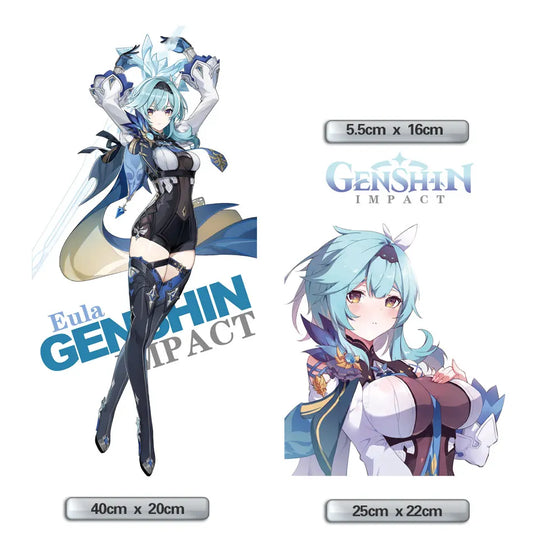 Genshin Impact Eula Anime PC Case Sticker