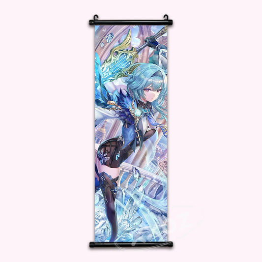 Genshin Impact Eula Anime Poster Canvas Scroll