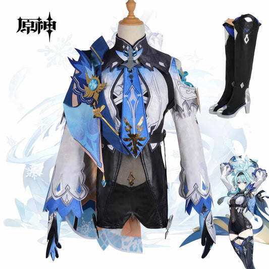 Genshin Impact Eula Cosplay Costume 10pc Anime Cosplay Set