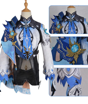 Genshin Impact Eula Cosplay Costume 10pc Anime Cosplay Set