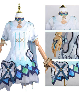 Genshin Impact Faruzan Cosplay Outfit With Wig 8pcs Full Set