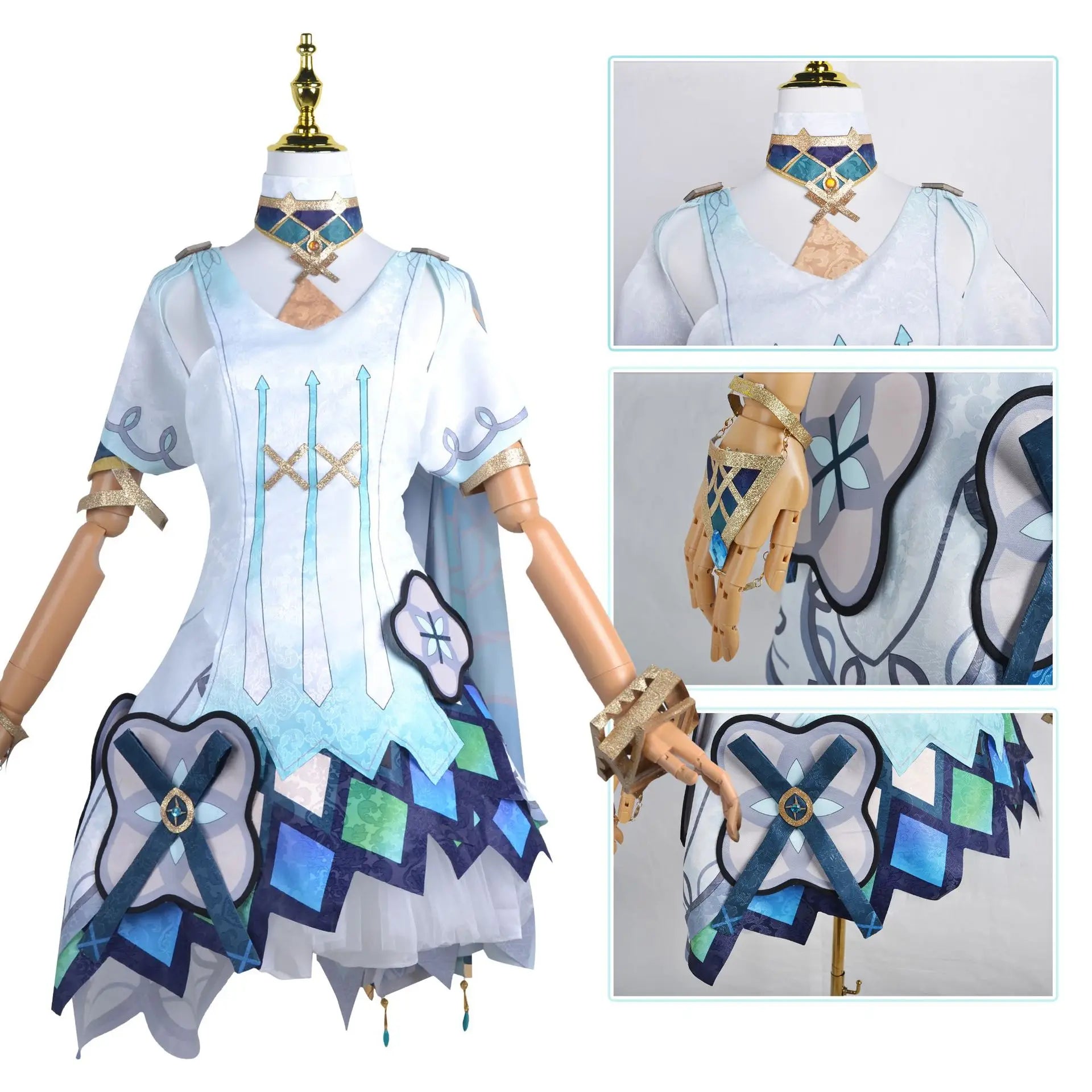 Genshin Impact Faruzan Cosplay Outfit With Wig 8pcs Full Set