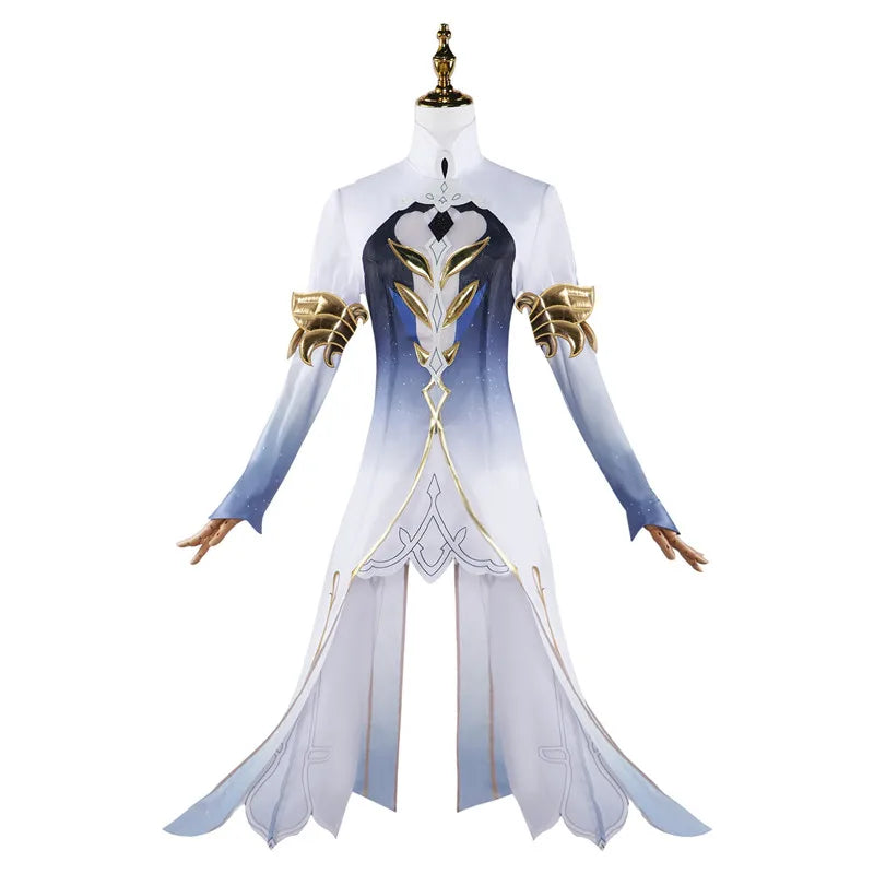 Genshin Impact Focalors Cosplay 4pc Anime Cosplay Costume Set