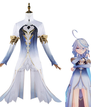 Genshin Impact Focalors Cosplay 4pc Anime Cosplay Costume Set