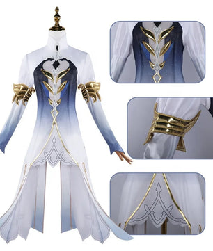 Genshin Impact Focalors Cosplay 4pc Anime Cosplay Costume Set