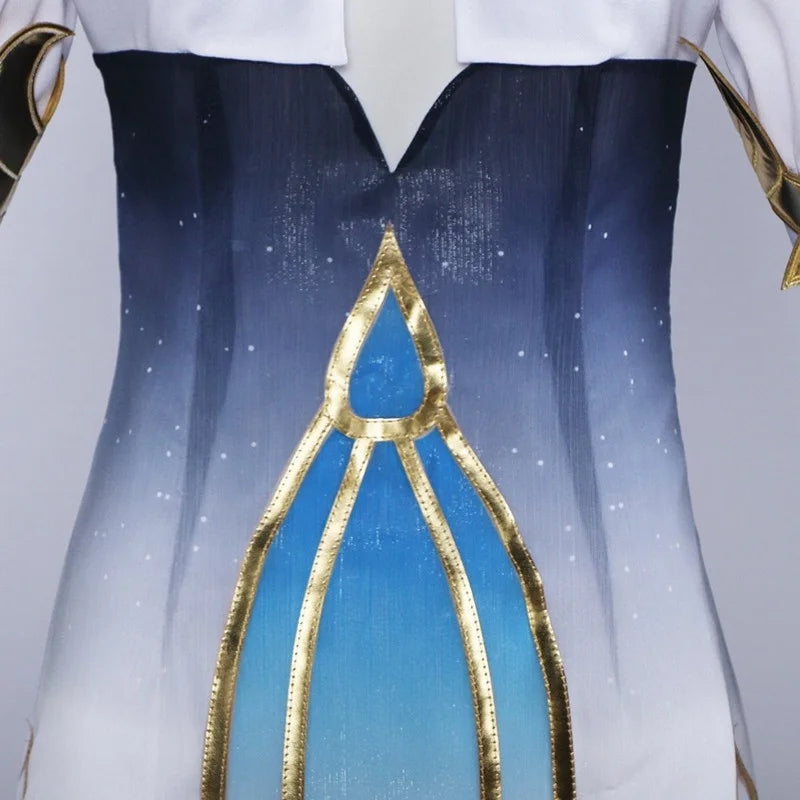 Genshin Impact Focalors Cosplay 4pc Anime Cosplay Costume Set