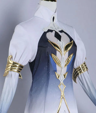 Genshin Impact Focalors Cosplay 4pc Anime Cosplay Costume Set