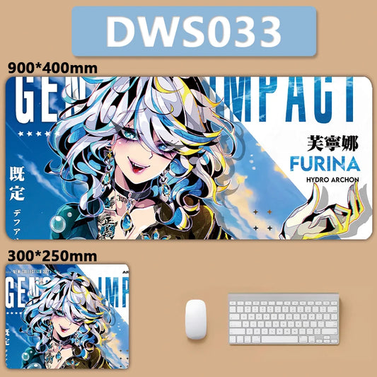 Genshin Impact Furina Mouse Pad Hot Anime Desk Mat