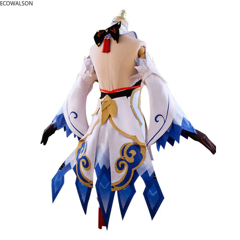 Genshin Impact Ganyu Cosplay Costume 9pc Anime Cosplay Set