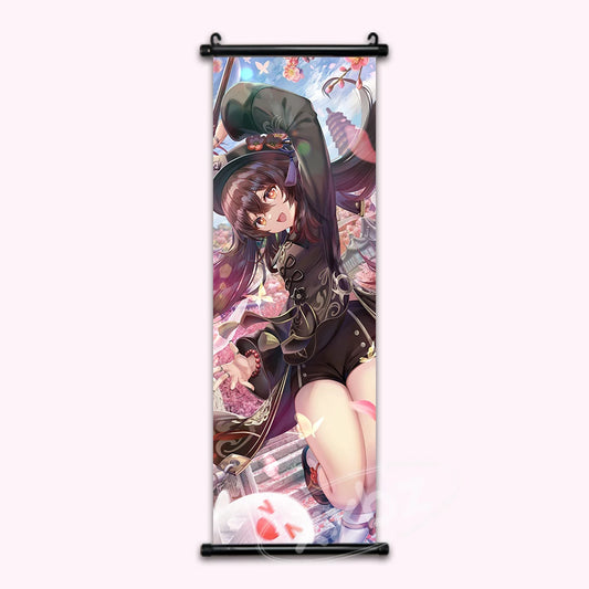 Genshin Impact Hu TaoAnime Poster Canvas Scroll