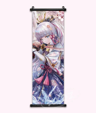 Genshin Impact Kamisato Ayaka Anime Poster Canvas Scroll