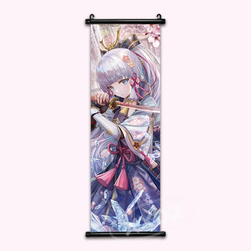 Genshin Impact Kamisato Ayaka Anime Poster Canvas Scroll