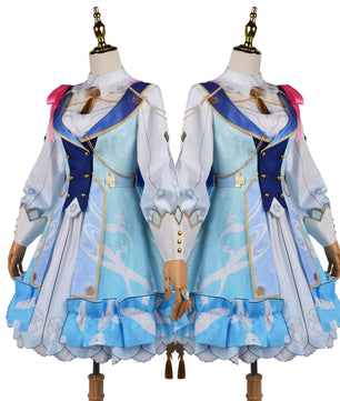 Genshin Impact Kamisato Ayaka Cosplay Outfit With Wig 13pcs Set
