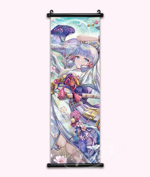 Genshin Impact Kamisato Ayaka Kimono Anime Poster Canvas Scroll