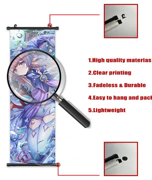 Genshin Impact Kamisato Ayaka Kimono Anime Poster Canvas Scroll