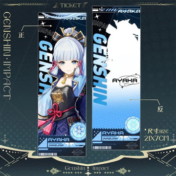 Genshin Impact Kamisato Ayaka Laser Ticket Bookmark Card