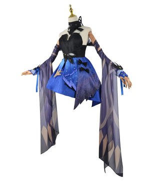 Genshin Impact Keqing Opulent Splendor Cosplay Outfit With Wig