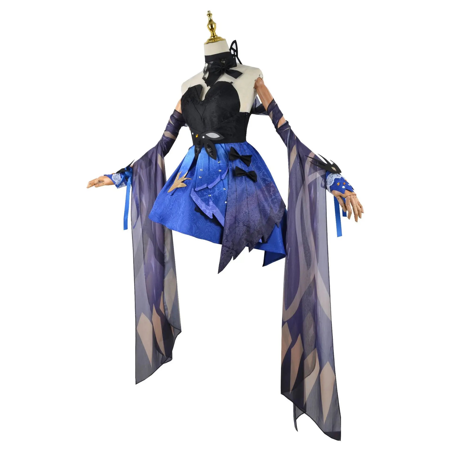 Genshin Impact Keqing Opulent Splendor Cosplay Outfit With Wig