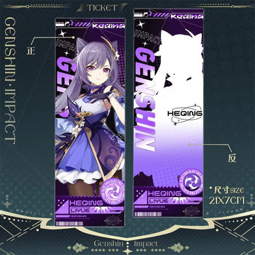 Genshin Impact Kequing Laser Ticket Bookmark Card