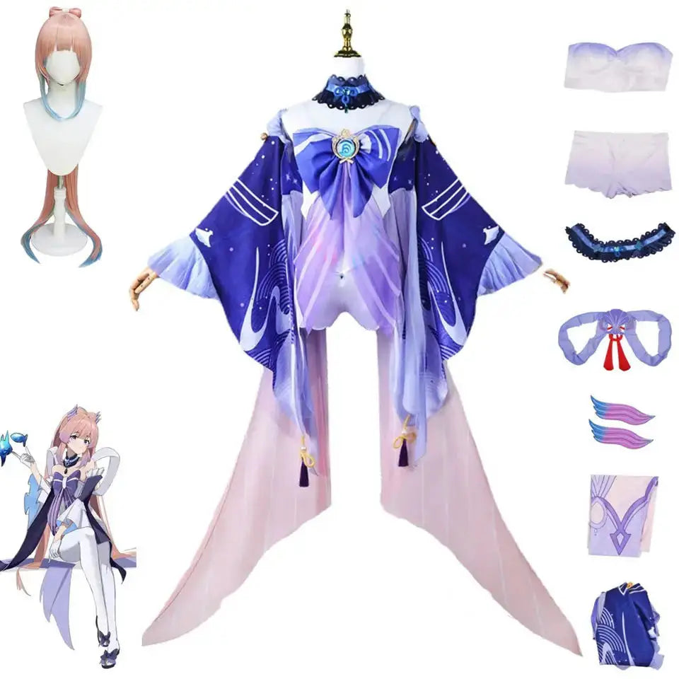 Genshin Impact Kokomi Cosplay 10pc Set Anime Cosplay Costume