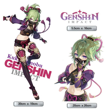 Genshin Impact Kuki Shinobu Anime PC Case Sticker