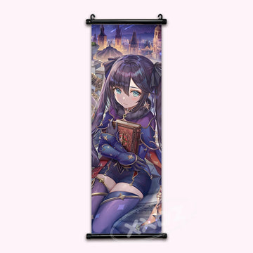 Genshin Impact Mona Anime Poster Canvas Scroll