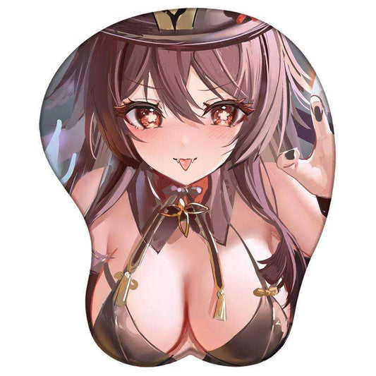 Genshin Impact Mouse Pad Hu Tao 3D Silicone Support Mouse Pad