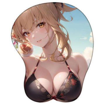 Genshin Impact Mouse Pad Lumine 3D Silicone Support Mouse Pad