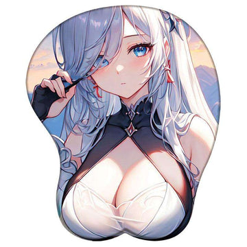 Genshin Impact Mouse Pad Shenhe 3D Silicone Support Mouse Pad