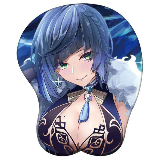 Genshin Impact Mouse Pad Yelan 3D Silicone Support Mouse Pad