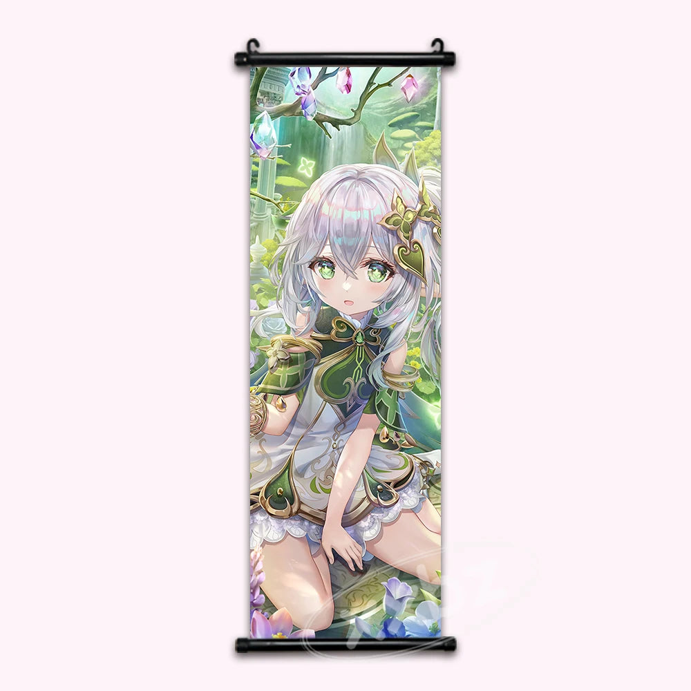 Genshin Impact Nahida Anime Poster Canvas Scroll