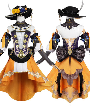 Genshin Impact Navia Cosplay With Wig 14pcs Anime Costume Set