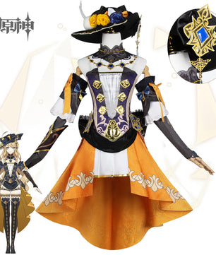 Genshin Impact Navia Cosplay With Wig 14pcs Anime Costume Set