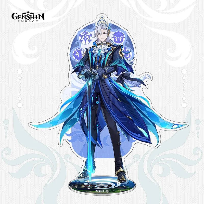 Genshin Impact Neuvillette Figure Acrylic Stand Fiberglass Desk Decor