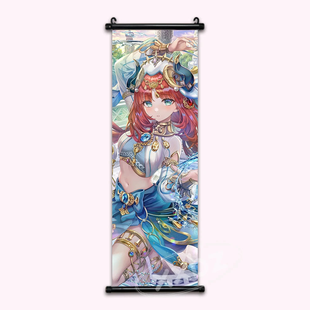 Genshin Impact Nilou Anime Poster Canvas Scroll