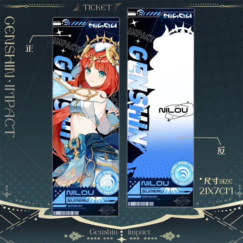 Genshin Impact Nilou Laser Ticket Bookmark Card