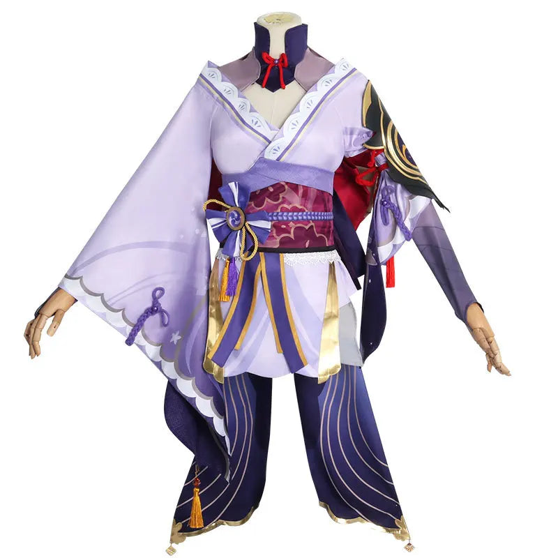 Genshin Impact Raiden Shogun Baal Cosplay Outfit With Wig 10pcs Set