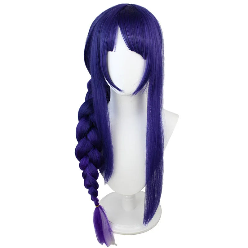 Genshin Impact Raiden Shogun Baal Cosplay Outfit With Wig 10pcs Set