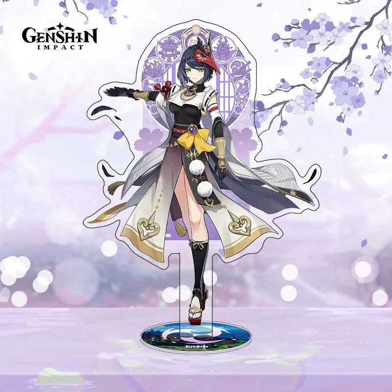 Genshin Impact Sara Figure Acrylic Stand Fiberglass Desk Decor