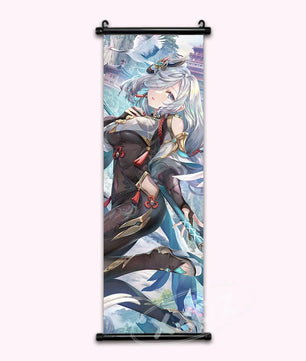 Genshin Impact Shenhee Anime Poster Canvas Scroll
